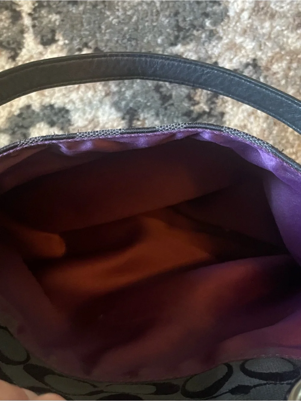COACH Gallery Signature Black Tote Bag